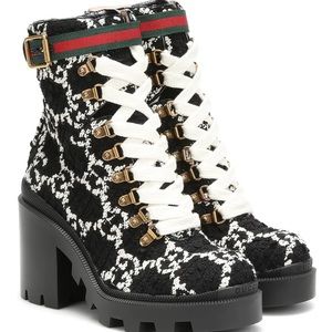 Gucci GG Tweed Ankle Boots! Size 37